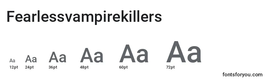 Размеры шрифта Fearlessvampirekillers