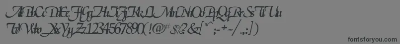 フォントPclegarnder – 黒い文字の灰色の背景