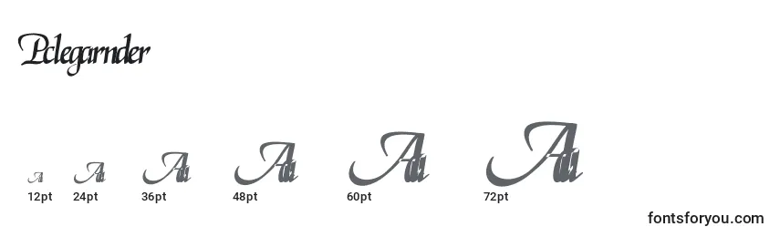 Pclegarnder Font Sizes