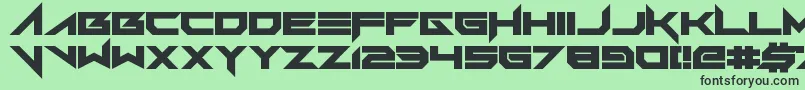 Fkv Font – Black Fonts on Green Background