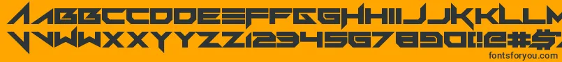 Fkv Font – Black Fonts on Orange Background