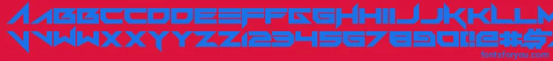 Fkv Font – Blue Fonts on Red Background