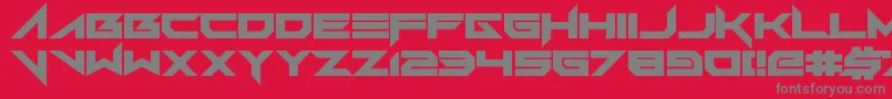 Fkv Font – Gray Fonts on Red Background