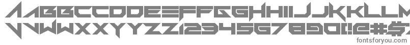 フォントFkv – 白い背景に灰色の文字