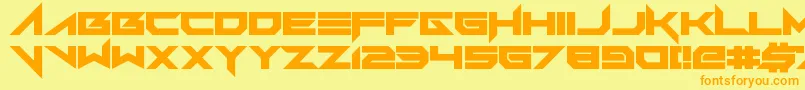 Fkv Font – Orange Fonts on Yellow Background