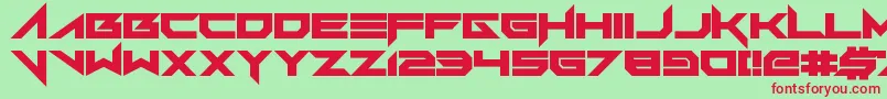 Fkv Font – Red Fonts on Green Background