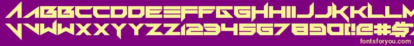 Fkv Font – Yellow Fonts on Purple Background