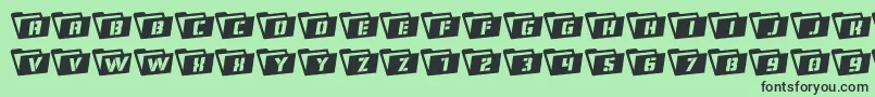 Eyesonlyrotate Font – Black Fonts on Green Background