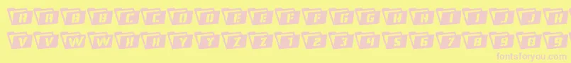 Eyesonlyrotate Font – Pink Fonts on Yellow Background