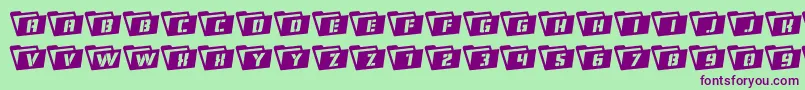 Eyesonlyrotate Font – Purple Fonts on Green Background