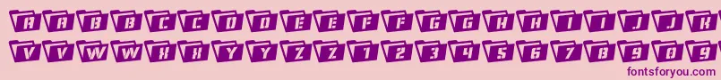 Eyesonlyrotate Font – Purple Fonts on Pink Background