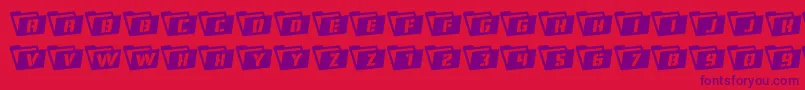 Eyesonlyrotate Font – Purple Fonts on Red Background