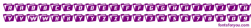 Eyesonlyrotate-Schriftart – Violette Schriften auf weißem Hintergrund