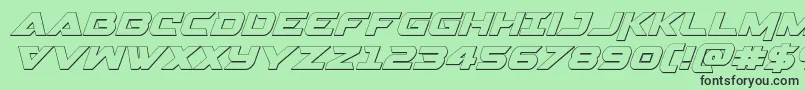 Gemina23Dital Font – Black Fonts on Green Background