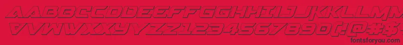 Gemina23Dital Font – Black Fonts on Red Background