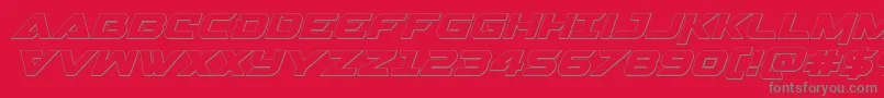 Gemina23Dital Font – Gray Fonts on Red Background