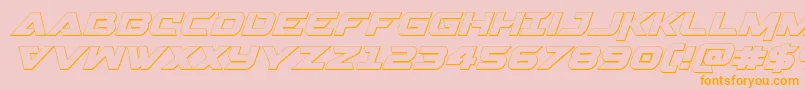 Gemina23Dital Font – Orange Fonts on Pink Background