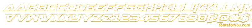 Gemina23Dital Font – Orange Fonts on White Background