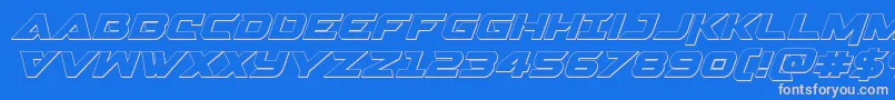 Police Gemina23Dital – polices roses sur fond bleu