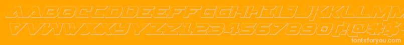Gemina23Dital Font – Pink Fonts on Orange Background