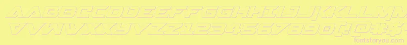 Gemina23Dital Font – Pink Fonts on Yellow Background