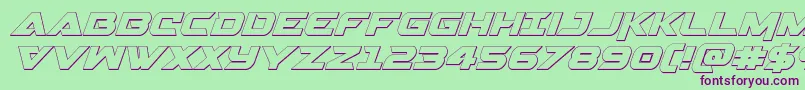 Gemina23Dital Font – Purple Fonts on Green Background