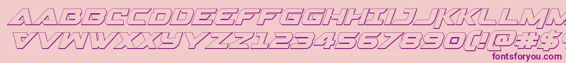 Gemina23Dital-Schriftart – Violette Schriften auf rosa Hintergrund