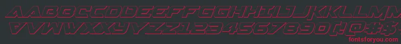 Gemina23Dital Font – Red Fonts on Black Background