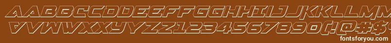 Gemina23Dital Font – White Fonts on Brown Background