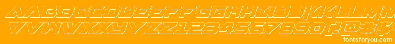 Gemina23Dital Font – White Fonts on Orange Background