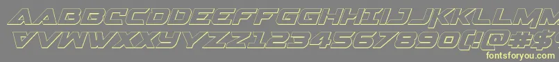 Gemina23Dital Font – Yellow Fonts on Gray Background