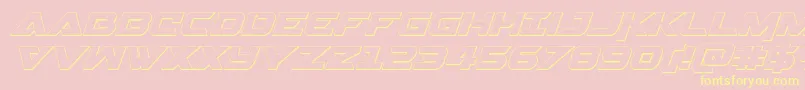 Gemina23Dital Font – Yellow Fonts on Pink Background