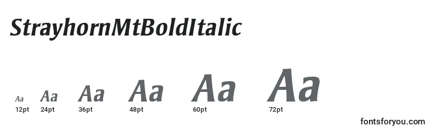 StrayhornMtBoldItalic Font Sizes