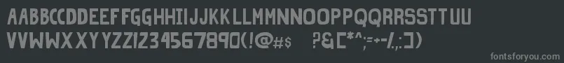 フォントGrindZero – 黒い背景に灰色の文字