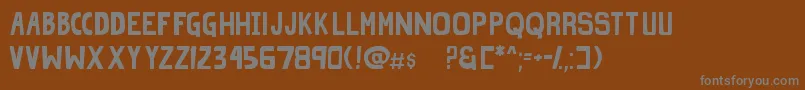 GrindZero Font – Gray Fonts on Brown Background