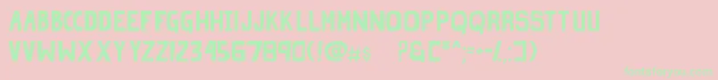 GrindZero Font – Green Fonts on Pink Background