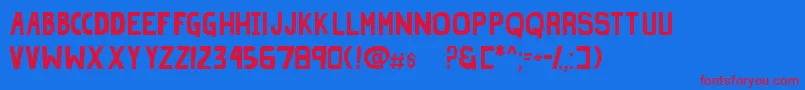 GrindZero Font – Red Fonts on Blue Background