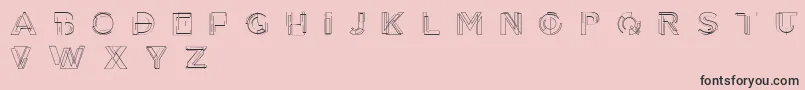 Tesla Font – Black Fonts on Pink Background