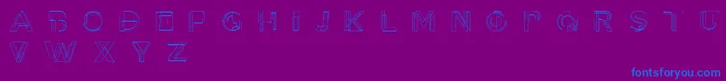Tesla Font – Blue Fonts on Purple Background