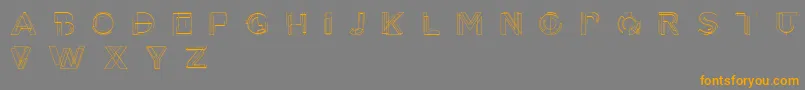 Tesla Font – Orange Fonts on Gray Background