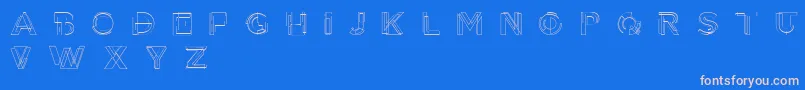 Tesla Font – Pink Fonts on Blue Background