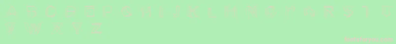 Tesla Font – Pink Fonts on Green Background