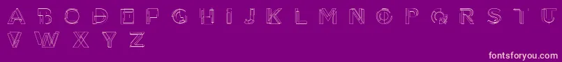 Tesla Font – Pink Fonts on Purple Background