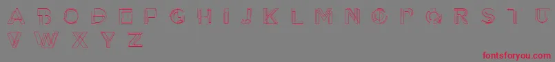 Tesla Font – Red Fonts on Gray Background