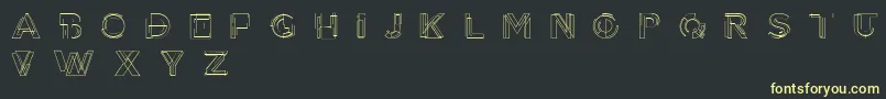 Tesla Font – Yellow Fonts on Black Background
