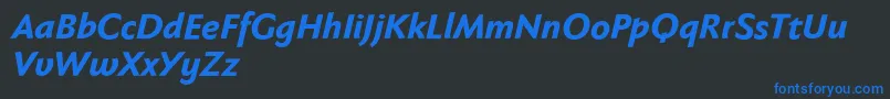 Fabersanspro86reduced Font – Blue Fonts on Black Background