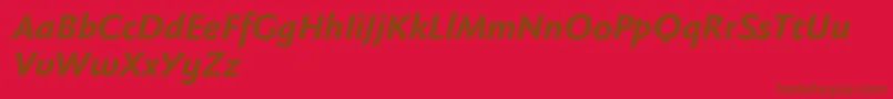 Fabersanspro86reduced Font – Brown Fonts on Red Background