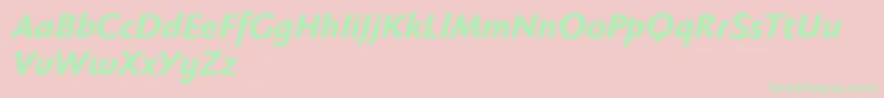Fabersanspro86reduced Font – Green Fonts on Pink Background