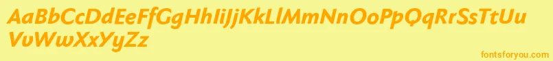 Fabersanspro86reduced Font – Orange Fonts on Yellow Background