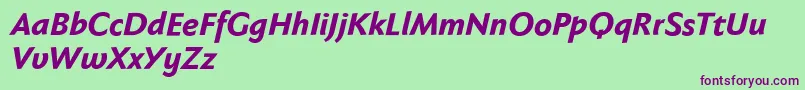 Fabersanspro86reduced Font – Purple Fonts on Green Background